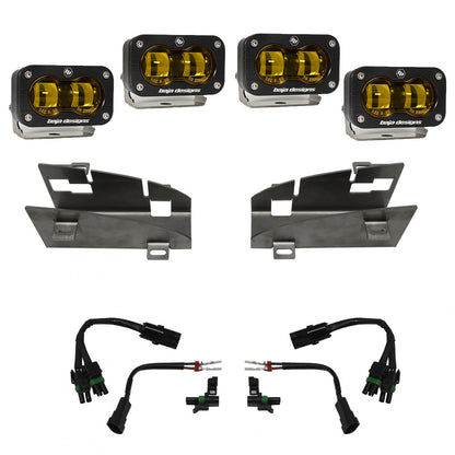 Baja Designs Dodge, Ram Rebel/TRX (19-24), Dual S2 SAE Amber FPK by Baja Designs