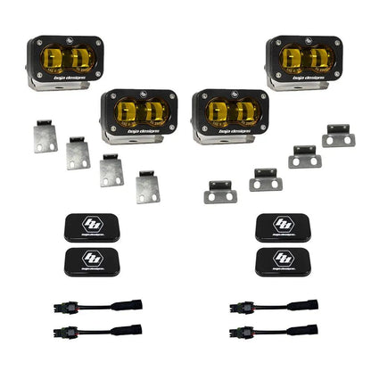 Baja Designs S2 SAE Amber Fog Pocket Kits - Ford '21-26 F-150 Raptor, '24-26 F-150 Raptor 37/R by Baja Designs