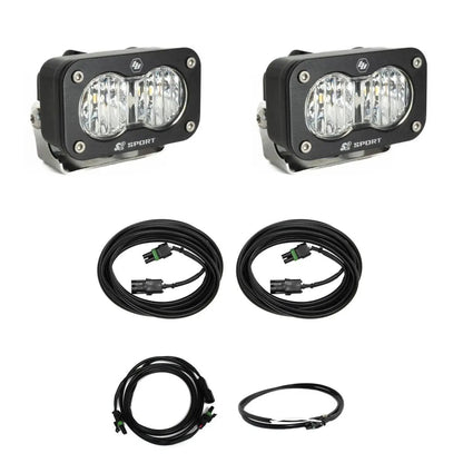 Baja Designs S2 Sport W/C, Reverse Kit w/ Upfitter (Wide Cornering; Clear; Upfitter Wiring) by Baja Designs