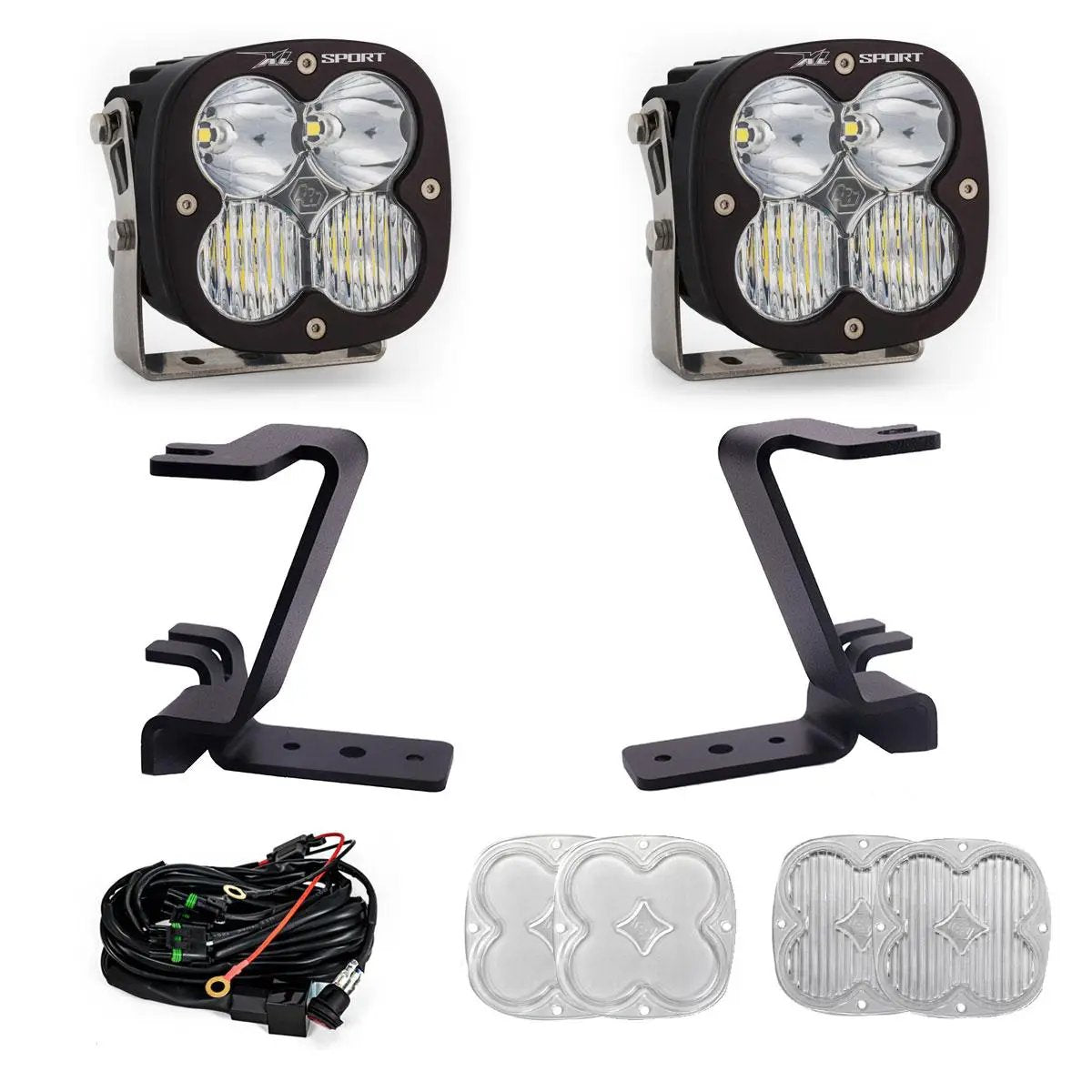 Baja Designs XL Sport A-Pillar Kit - 2023-26 Ford F-250/350 Super Duty (Driving/Combo; Clear; Toggle Wiring) by Baja Designs
