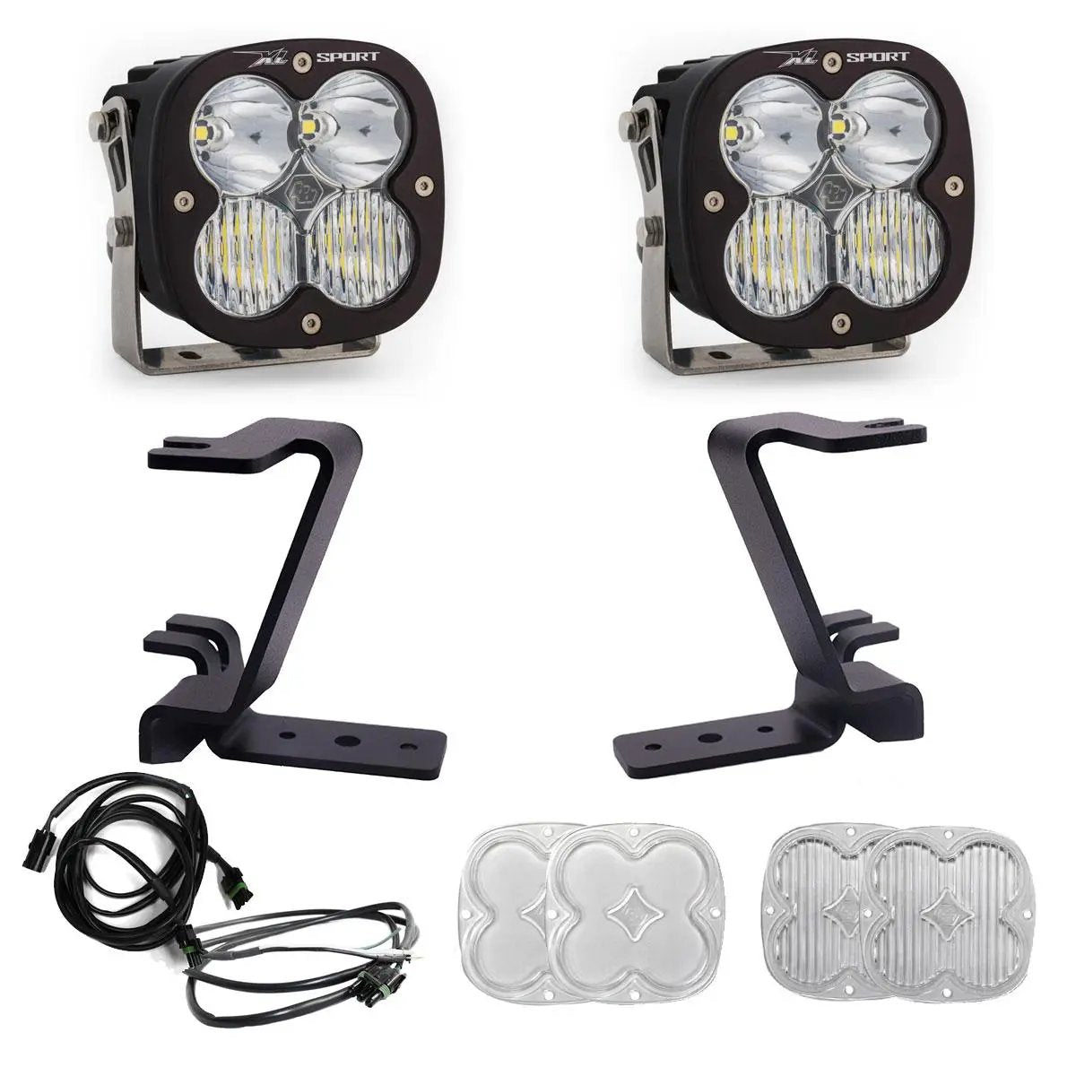 Baja Designs XL Sport A-Pillar Kit - 2023-26 Ford F-250/350 Super Duty (Driving/Combo; Clear; Upfitter Wiring) by Baja Designs