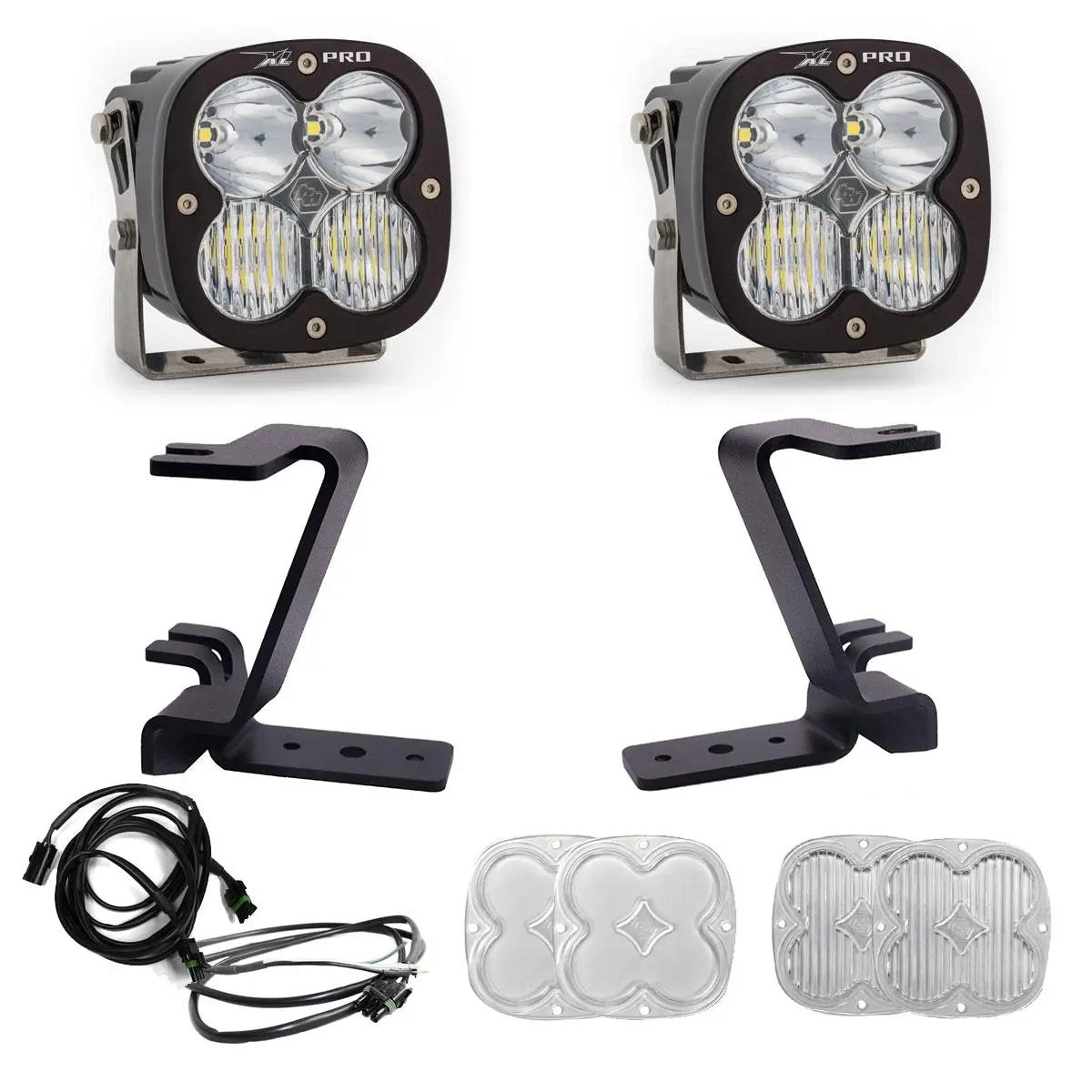 Baja Designs XL Pro A-Pillar Kit - 2023-26 Ford F-250/350 Super Duty (Driving/Combo; Clear; Upfitter Wiring) by Baja Designs