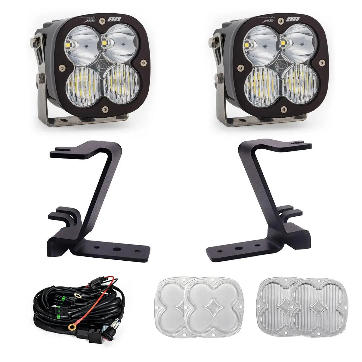 Baja Designs XL80 A-Pillar Kit - 2023-26 Ford F-250/350 Super Duty (Driving/Combo; Clear; Toggle Wiring) by Baja Designs