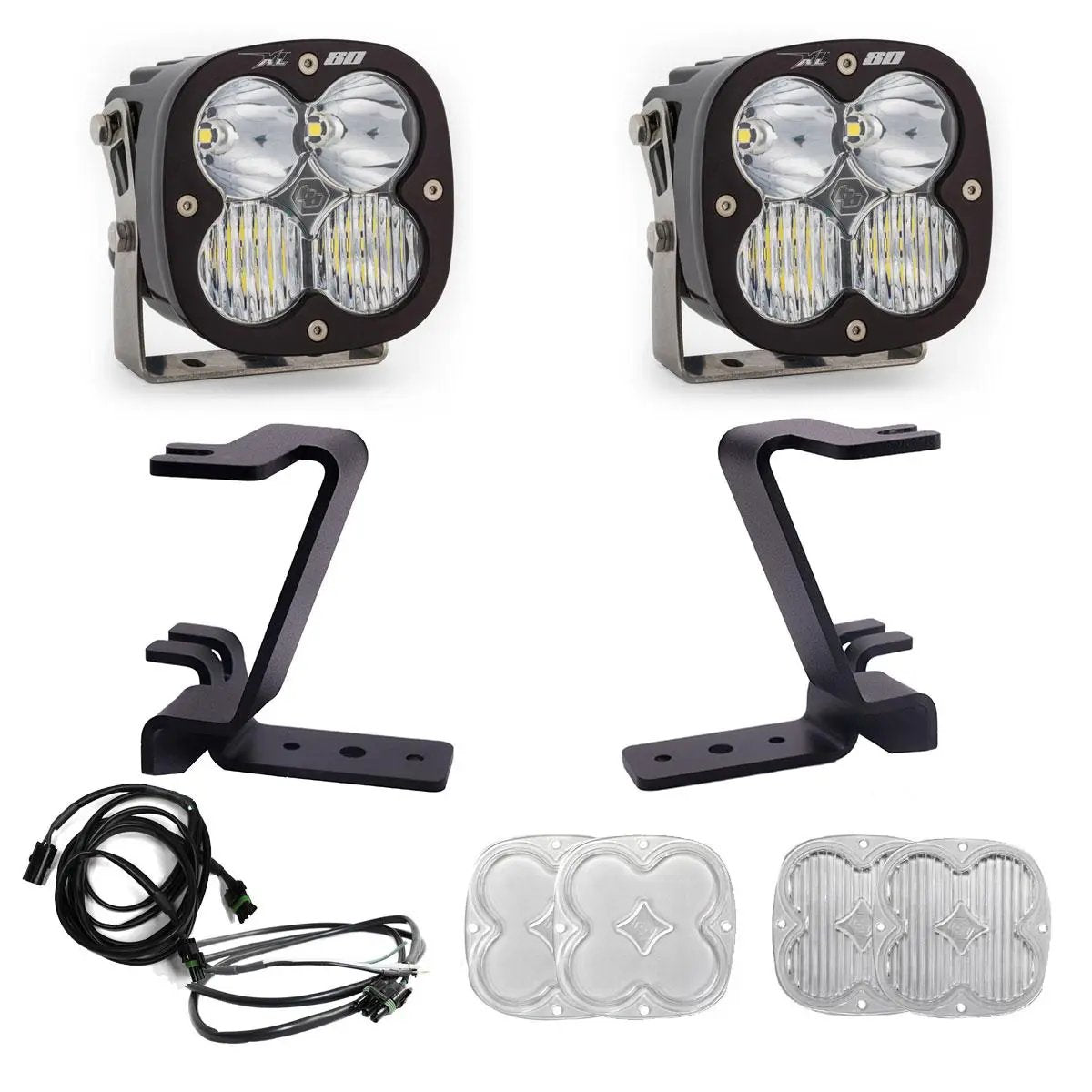 Baja Designs XL80 A-Pillar Kit - 2023-26 Ford F-250/350 Super Duty (Driving/Combo; Clear; Upfitter Wiring) by Baja Designs