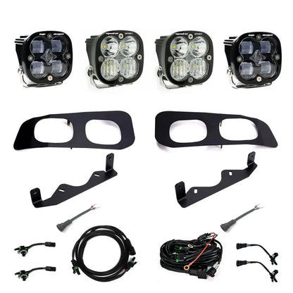 Baja Designs Squadron SAE/Sport Fog Pocket Kit - 2023-26 Ford F-250/350 Super Duty (SAE Fog; Clear; Toggle Wiring) by Baja Designs