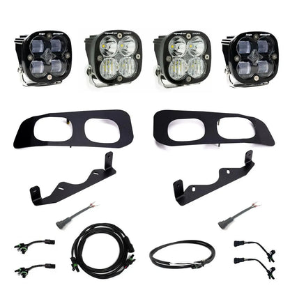 Baja Designs Squadron SAE/Sport Fog Pocket Kit - 2023-26 Ford F-250/350 Super Duty (SAE Fog; Clear; Upfitter Wiring) by Baja Designs