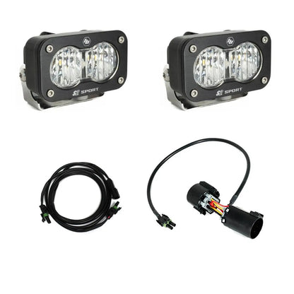 Baja Designs S2 Sport W/C, Reverse Kit Plug-N-Play (Wide Cornering; Clear; Plug-n-Play Wiring) by Baja Designs