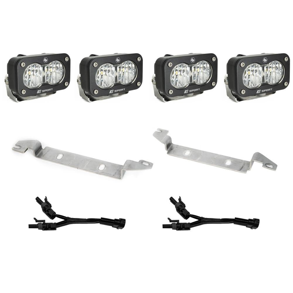 Baja Designs S2 Sport Dual Fog Pocket Light Kit - 2024-2026 Tacoma (Wide Cornering; Clear) by Baja Designs