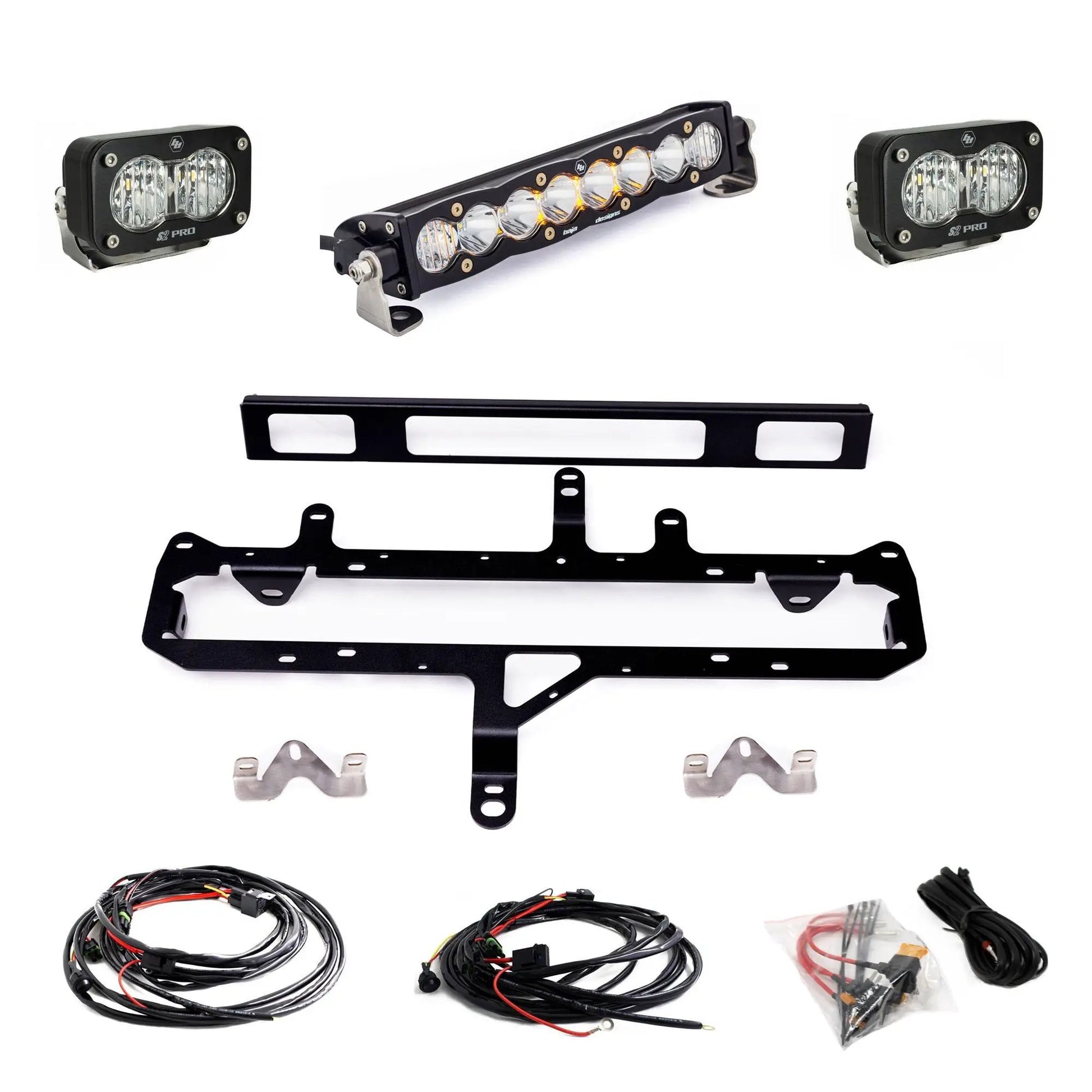 Baja Designs S8 10-inch/S2 Pro Grille Light Kit - 2024-2026 Toyota Tacoma TRD Pro (Clear) by Baja Designs