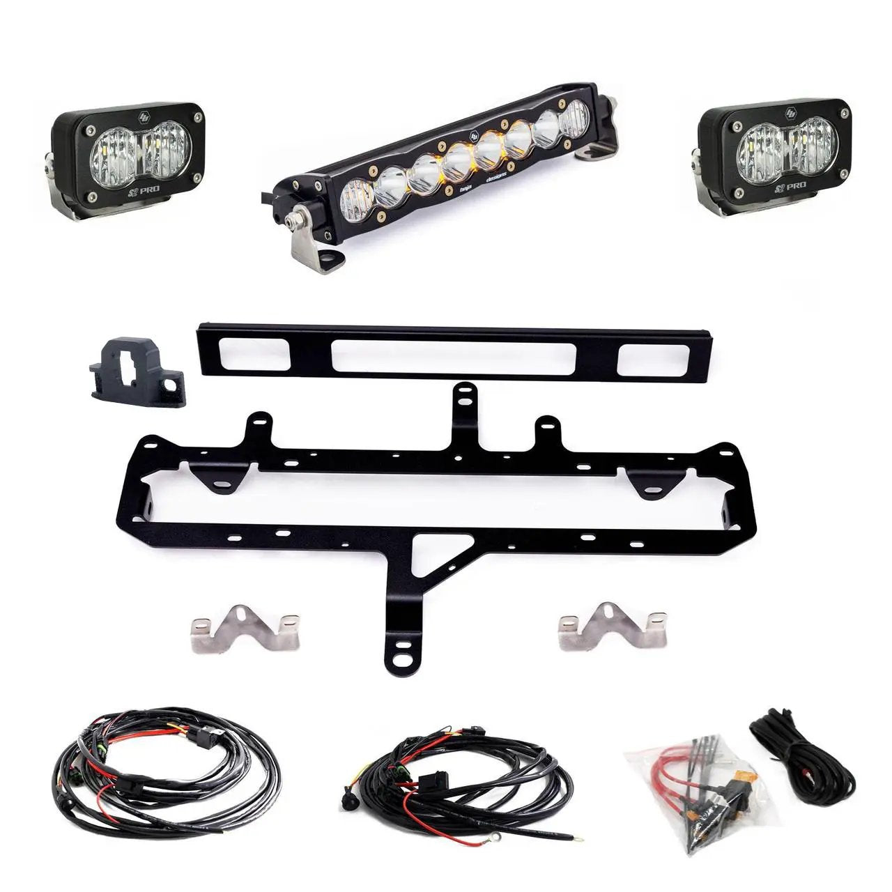 Baja Designs Toyota S8 10" Light Bar / S2 Pro Grille Conversion Light Kit - 2024-2026 Toyota Tacoma (Clear) by Baja Designs