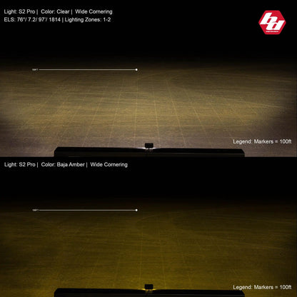 Baja Designs S2 Pro Black LED Light Pod (Wide Cornering; Clear) by Baja Designs