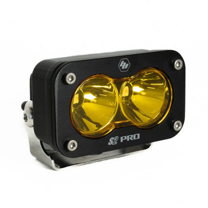 Baja Designs S2 Pro Black LED Light Pod (Spot; Baja Amber) by Baja Designs