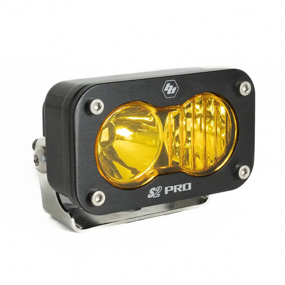 Baja Designs S2 Pro Black LED Light Pod (Driving/Combo; Baja Amber) by Baja Designs