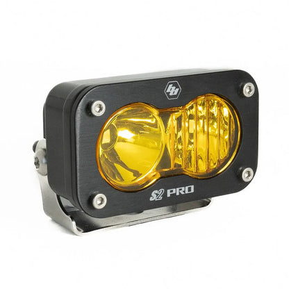 Baja Designs S2 Pro Black LED Light Pod (Driving/Combo; Baja Amber) by Baja Designs