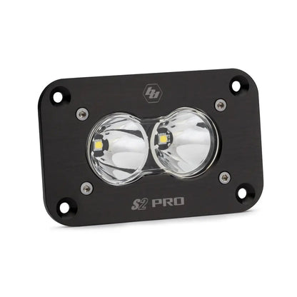 Baja Designs S2 Pro Black Flush Mount LED Light Pod (Spot; Clear) by Baja Designs