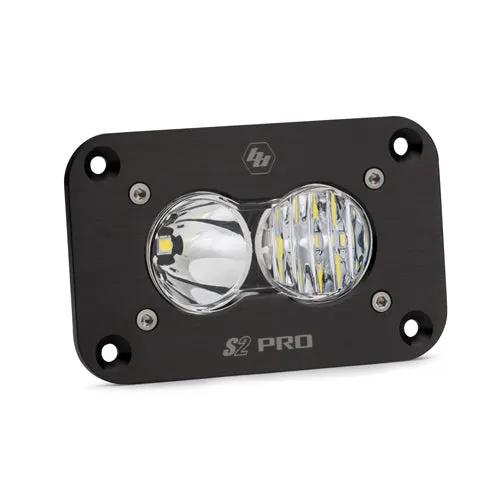 Baja Designs S2 Pro Black Flush Mount LED Light Pod (Driving/Combo; Clear) by Baja Designs