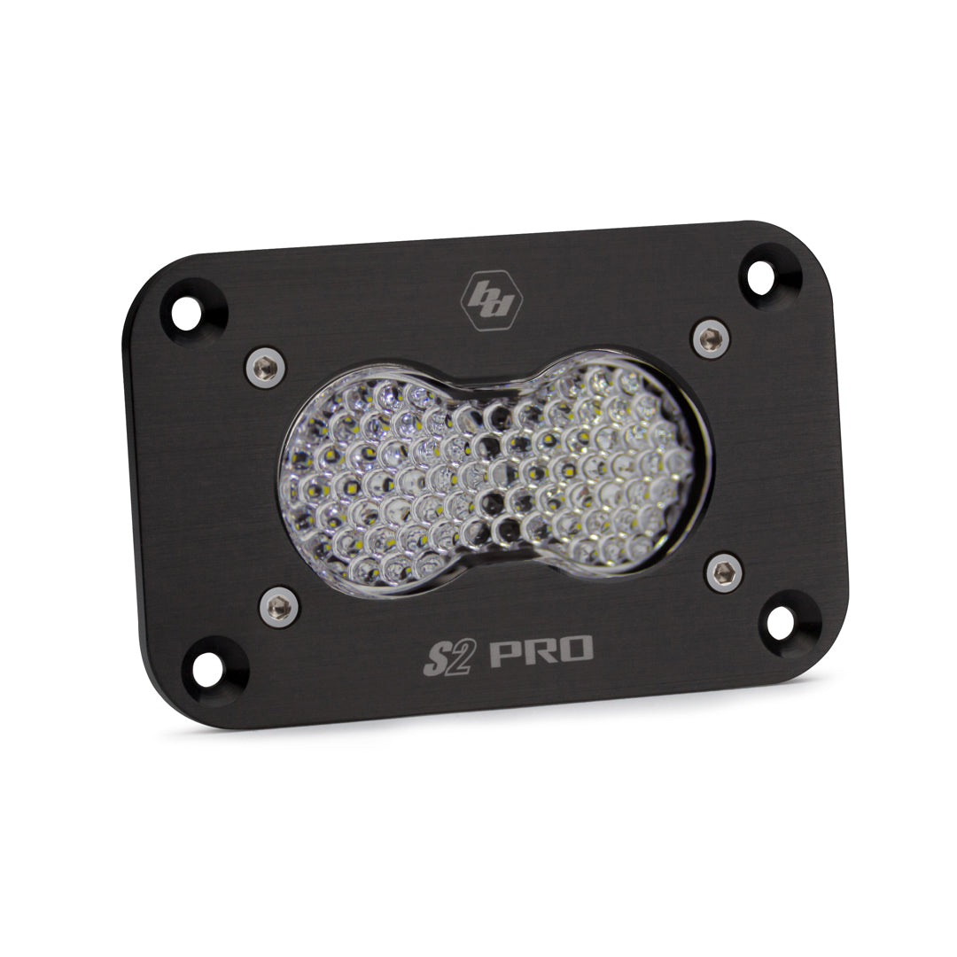Baja Designs S2 Pro Black Flush Mount LED Light Pod (Work/Scene; Clear) by Baja Designs
