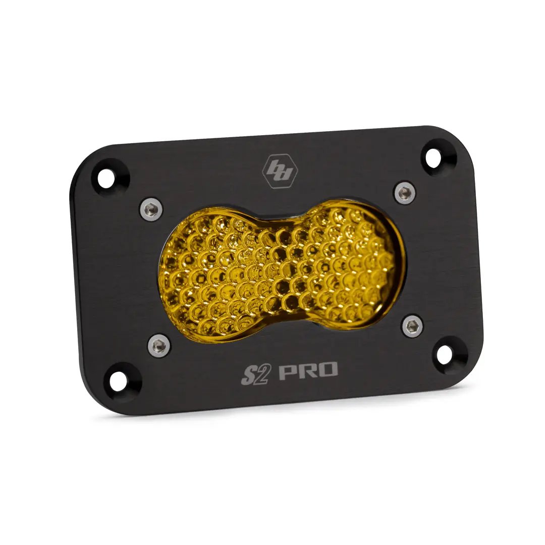 Baja Designs S2 Pro Black Flush Mount LED Light Pod (Work/Scene; Baja Amber) by Baja Designs