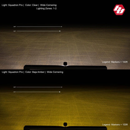 Baja Designs Squadron Pro Black LED Light Pod (Wide Cornering; Clear) by Baja Designs