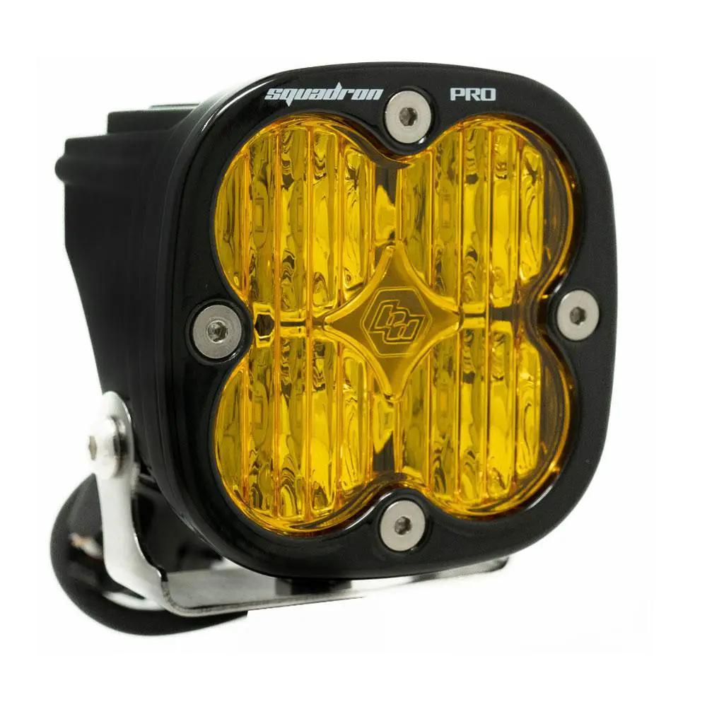 Baja Designs Squadron Pro Black LED Light Pod (Wide Cornering; Baja Amber) by Baja Designs