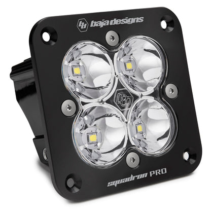 Baja Designs Squadron Pro Black Flush Mount LED Light Pod (Spot; Clear)