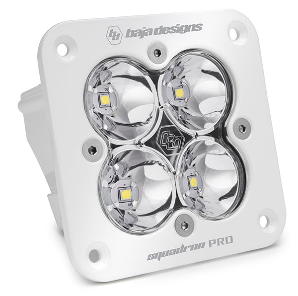 Baja Designs Squadron Pro White Flush Mount LED Light Pod (Spot; Clear)