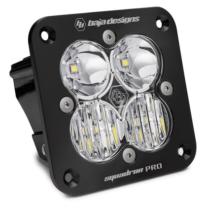 Baja Designs Squadron Pro Black Flush Mount LED Light Pod (Driving/Combo; Clear)
