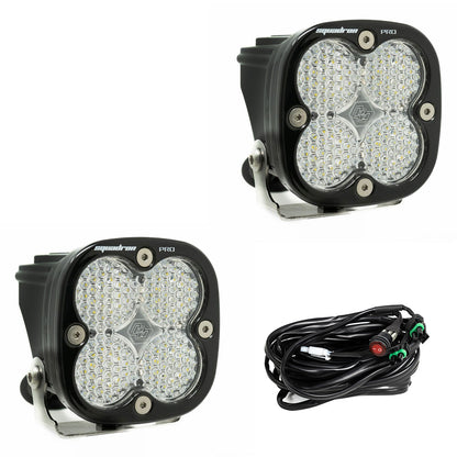Baja Designs Squadron Pro Black LED Light Pod Pair (Work/Scene; Clear)