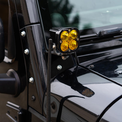Baja Designs Squadron Pro Black LED Light Pod Pair (Work/Scene; Baja Amber)