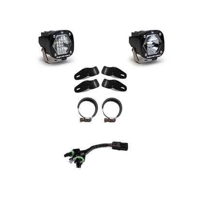 Baja Designs Moto S1 Auxiliary Light Kit (EFI; Multi-Pattern; Clear)