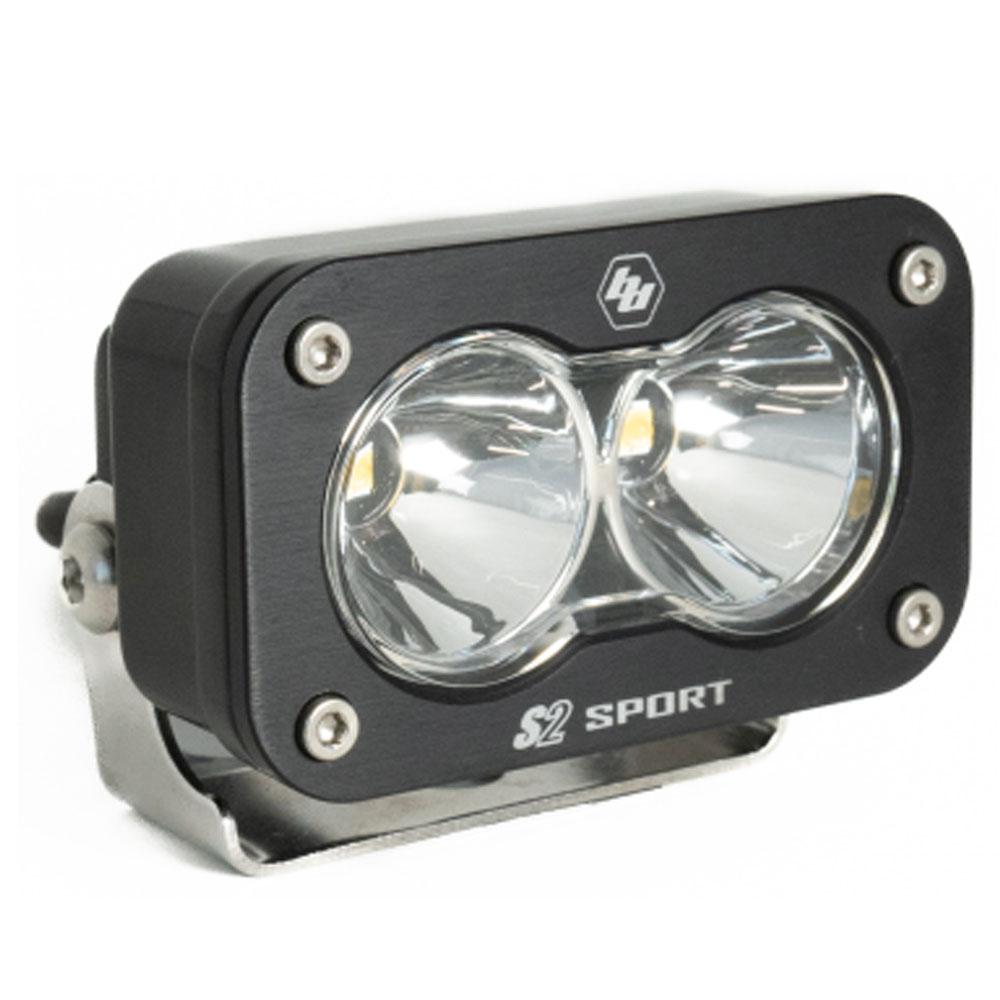 Baja Designs S2 Sport Black LED Light Pod (Spot; Clear)