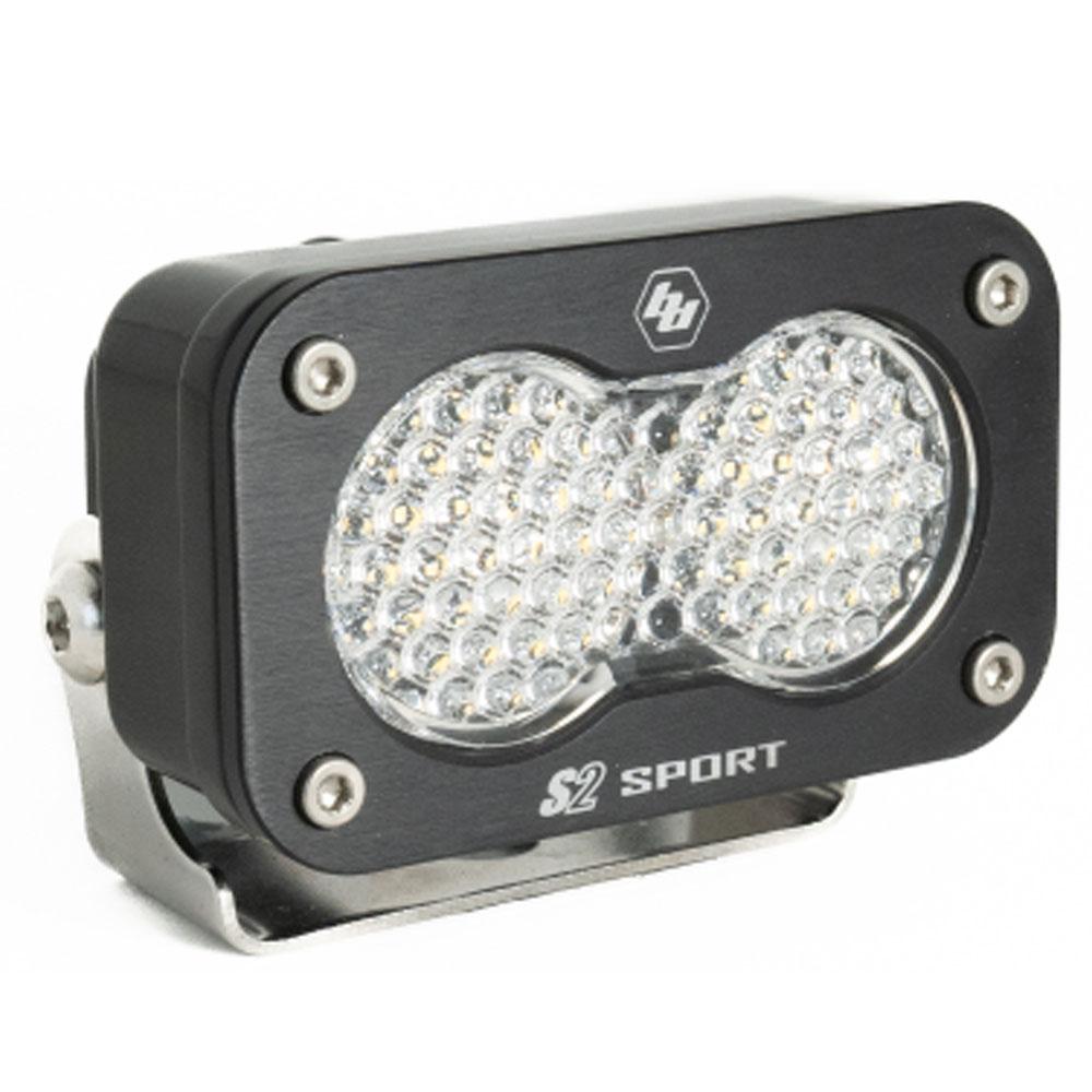 Baja Designs S2 Sport Black LED Light Pod (Work/Scene; Clear)