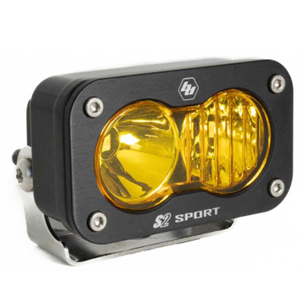 Baja Designs S2 Sport Black LED Light Pod (Driving/Combo; Baja Amber)