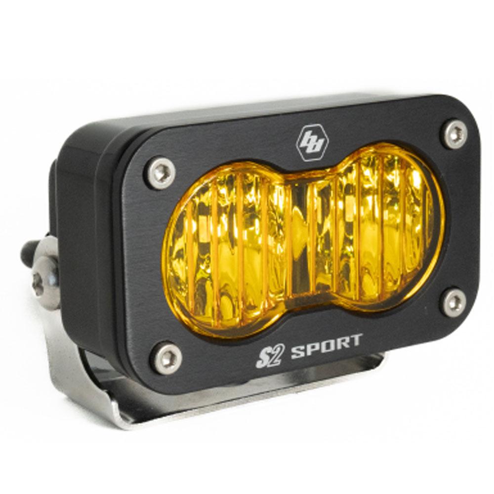 Baja Designs S2 Sport Black LED Light Pod (Wide Cornering; Baja Amber)