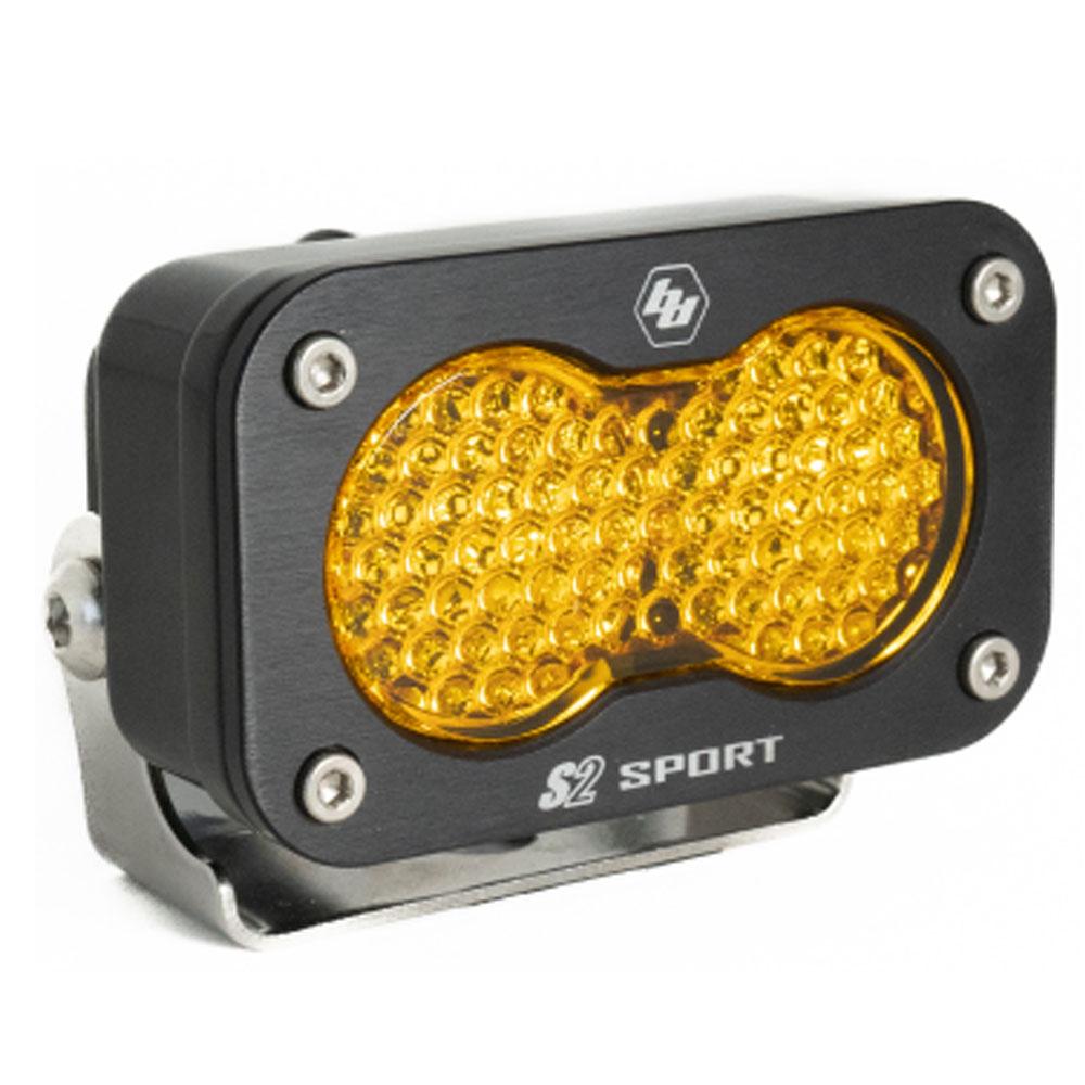 Baja Designs S2 Sport Black LED Light Pod (Work/Scene; Baja Amber)