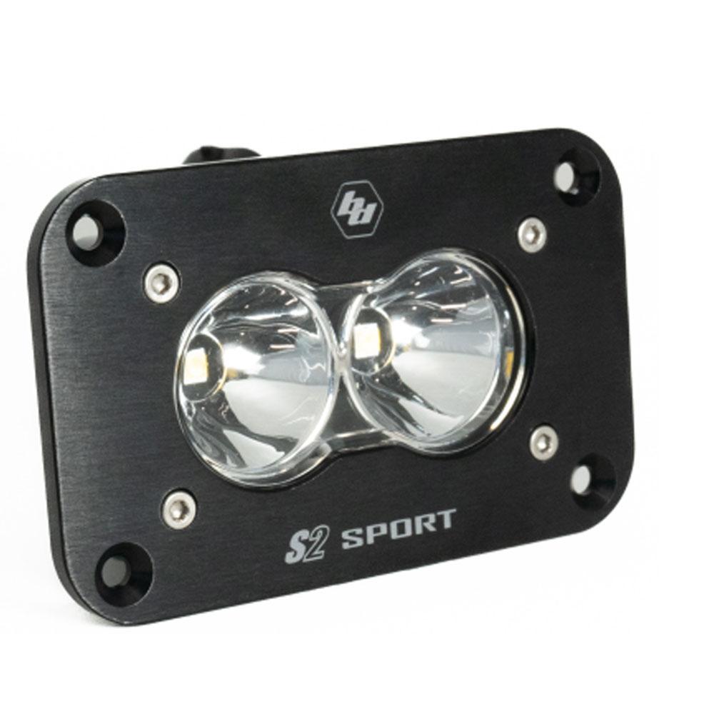 Baja Designs S2 Sport Black Flush Mount LED Light Pod (Spot; Clear)