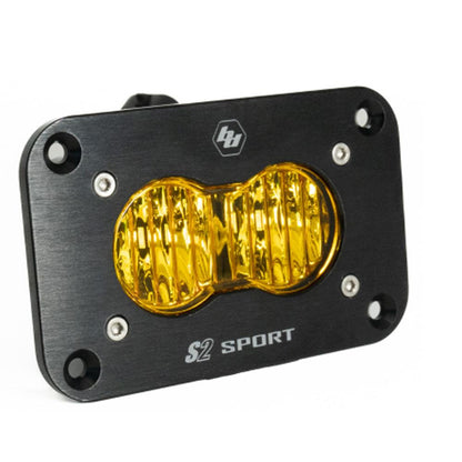 Baja Designs S2 Sport Black Flush Mount LED Light Pod (Wide Cornering; Baja Amber)
