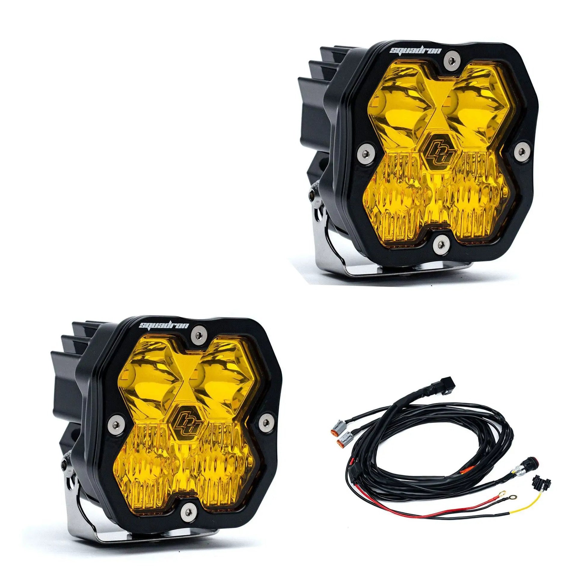 Baja Designs Squadron 2.0 Sport, Pair, LED Driving/Combo, Baja Amber by Baja Designs