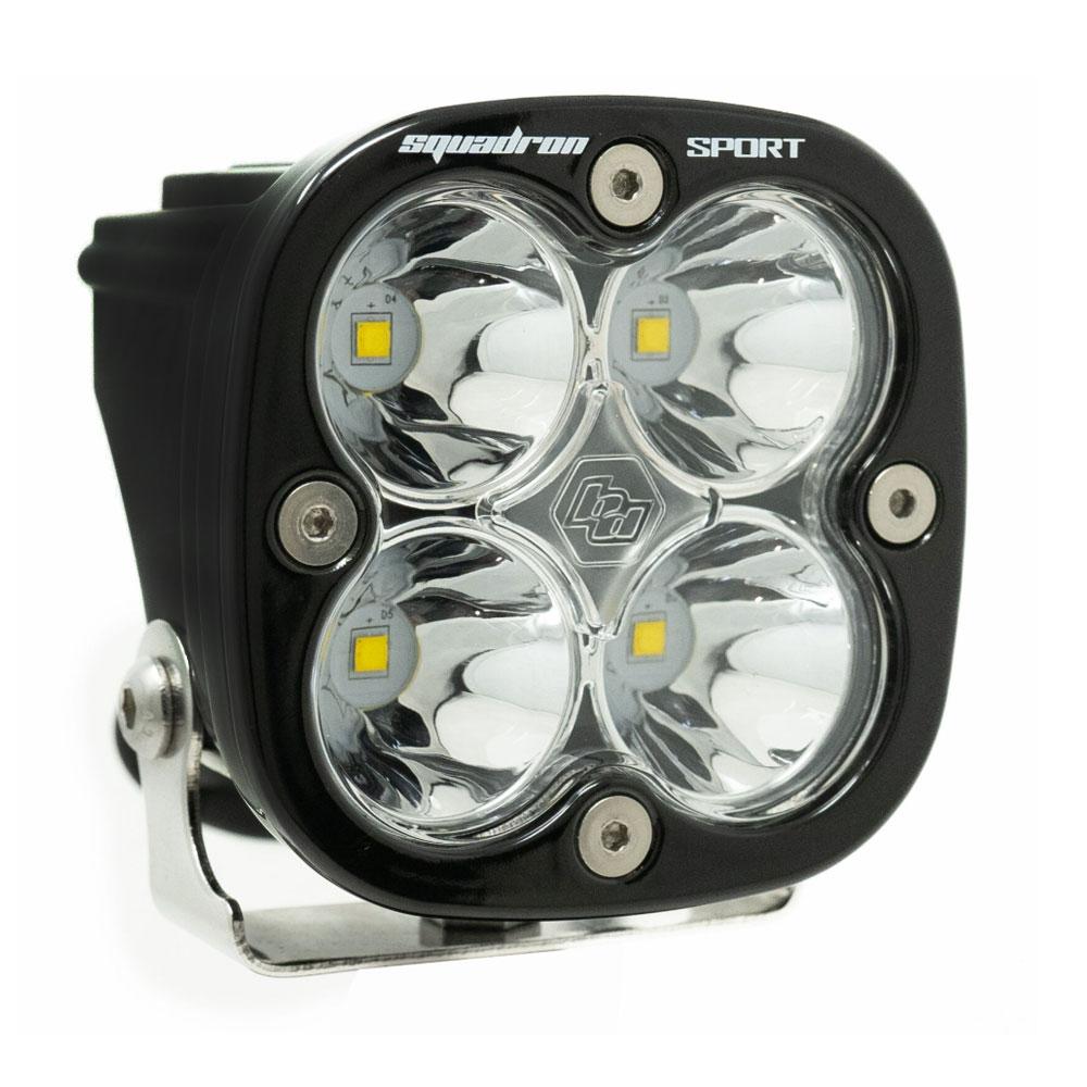 Baja Designs Squadron Sport Black LED Light Pod (Spot; Clear)