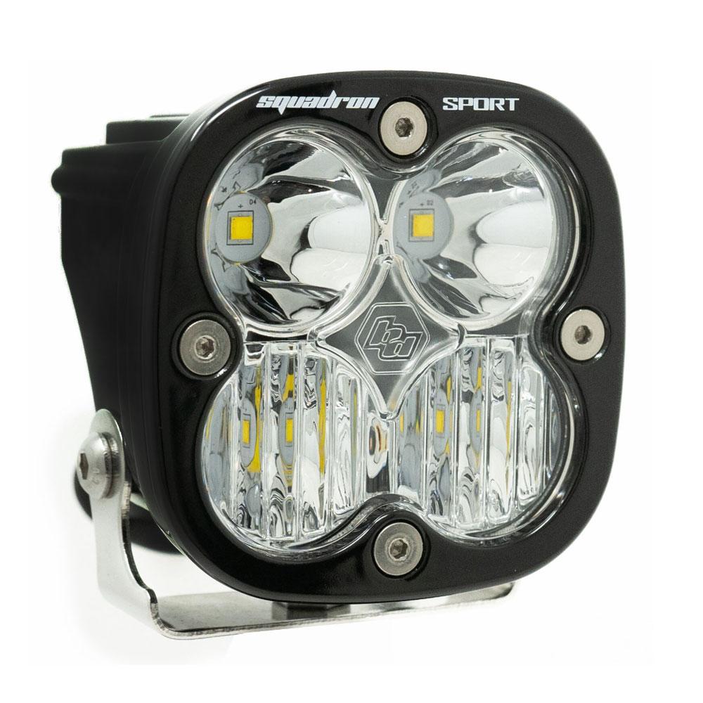 Baja Designs Squadron Sport Black LED Light Pod (Driving/Combo; Clear)