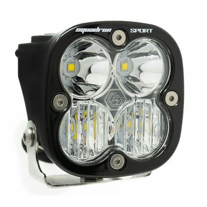 Baja Designs Squadron Sport Black LED Light Pod (Driving/Combo; Clear)