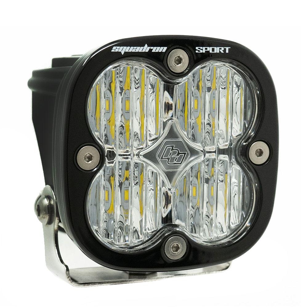 Baja Designs Squadron Sport Black LED Light Pod (Wide Cornering; Clear)