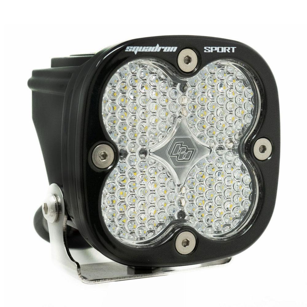 Baja Designs Squadron Sport Black LED Light Pod (Work/Scene; Clear)