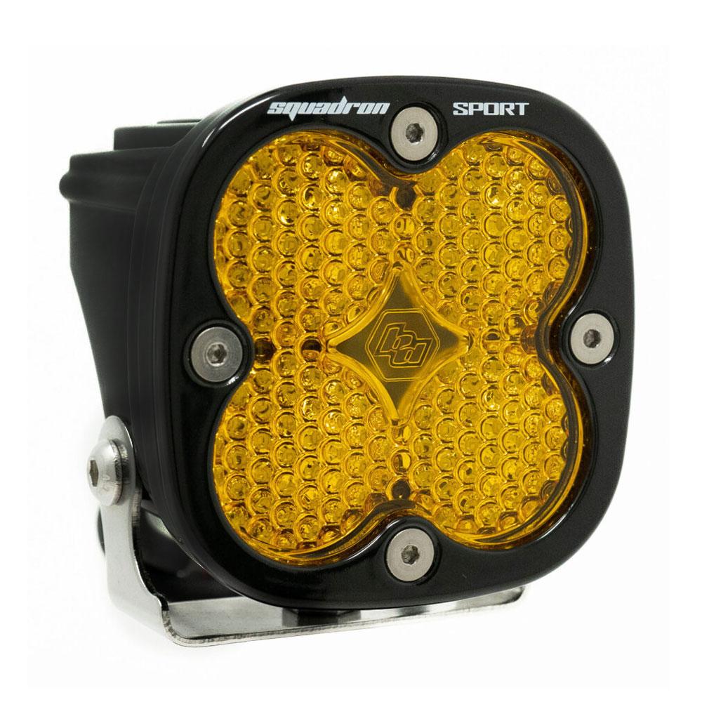Baja Designs Squadron Sport Black LED Light Pod (Work/Scene; Baja Amber)