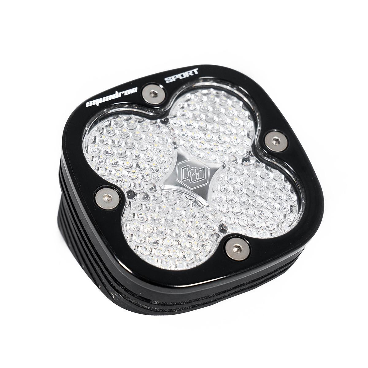 Baja Designs Squadron Sport Black Angle Mount LED Auxiliary Light Pod (Work/Scene; Clear)
