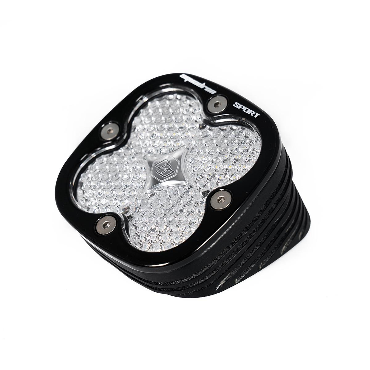 Baja Designs Squadron Sport Black Angle Mount LED Auxiliary Light Pod (Work/Scene; Clear)