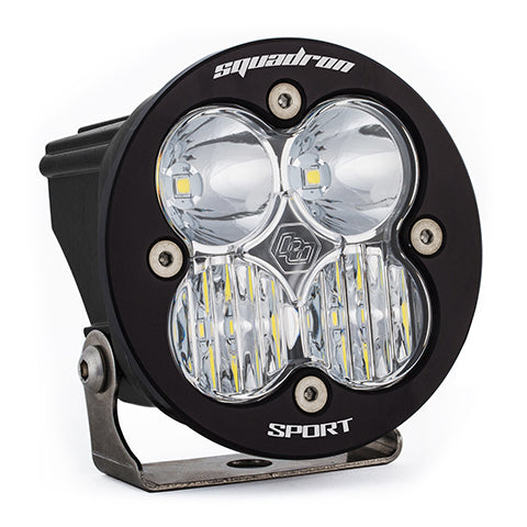 Baja Designs Squadron-R Sport Black LED Light Pod (Driving/Combo; Clear)