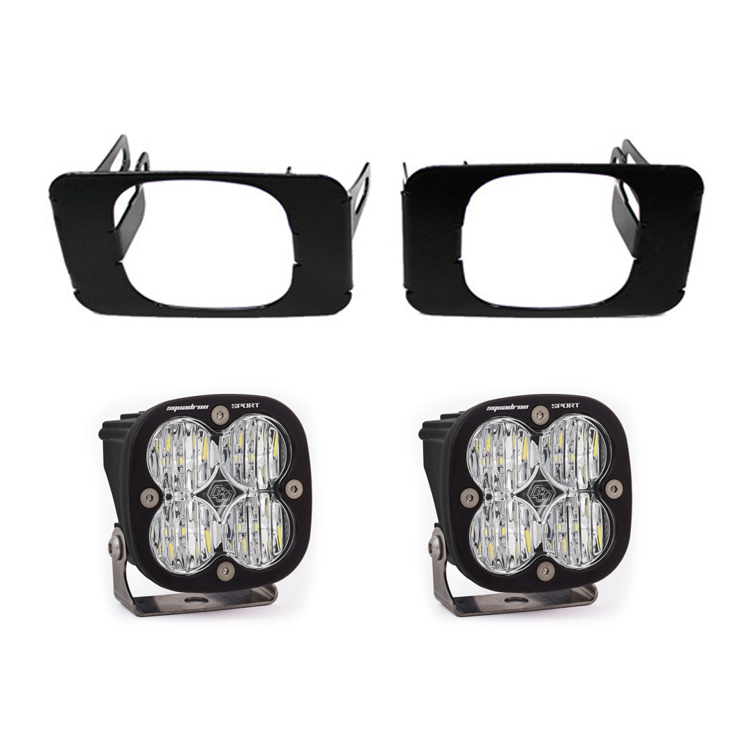 Baja Designs Ford Squadron Sport Fog Pocket Light Kit - '15-20 F-150; '17-22 F-250/350 Super Duty (Wide Cornering; Clear)