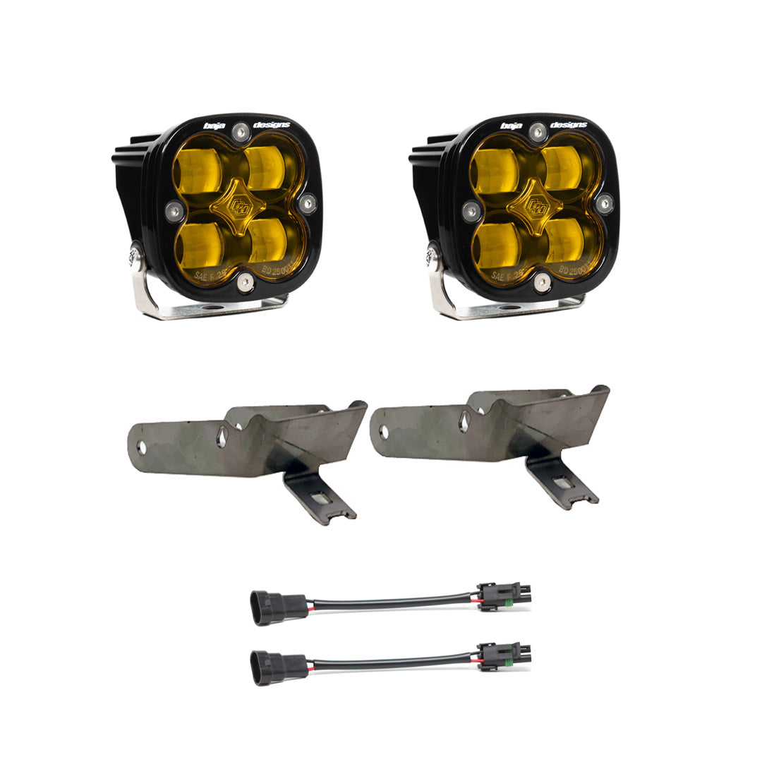 Baja Designs Squadron SAE Fog Pocket Kit - '99-10 F-250/350 Super Duty (SAE Fog; Baja Amber)