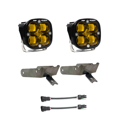 Baja Designs Squadron SAE Fog Pocket Kit - '99-10 F-250/350 Super Duty (SAE Fog; Baja Amber)